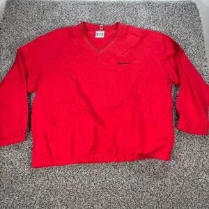 Budweiser Destinations Red V-Neck Windbreaker Pullover Men's XXL Jacket